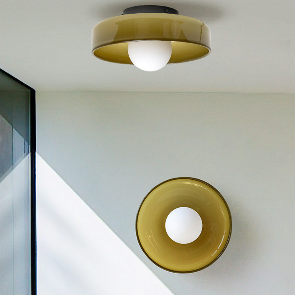 Skohic | Lustre moderne en verre ambre – G9 LED – 25/35cm – Éclairez avec style