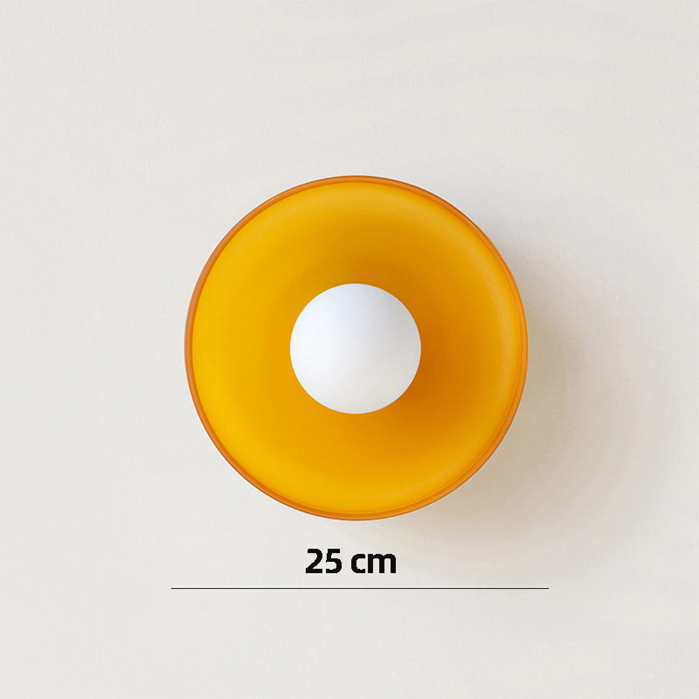 Skohic | Lustre moderne en verre ambre – G9 LED – 25/35cm – Éclairez avec style