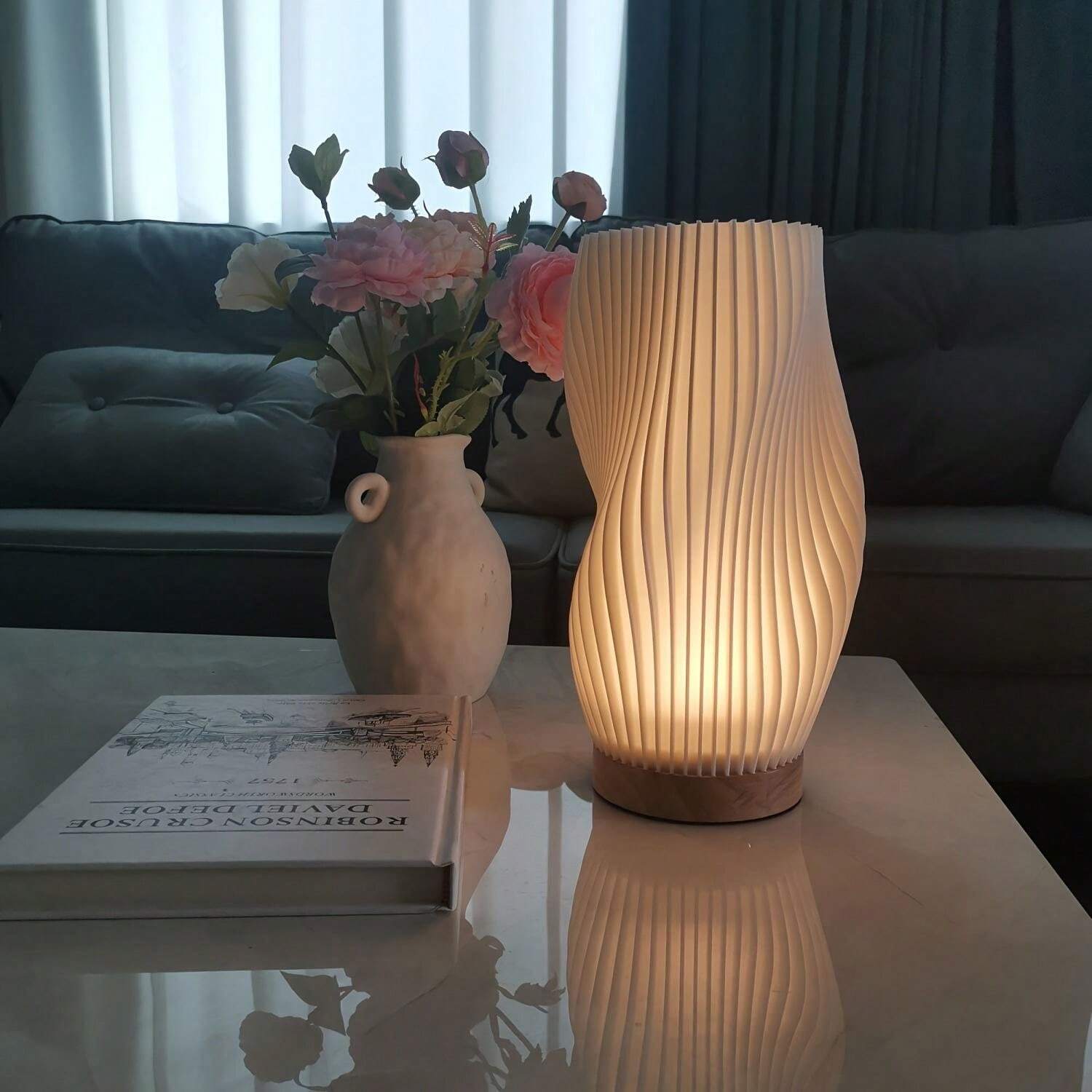 Soleil Vind | Lampe à vagues – design scandinave – ambiance apaisante