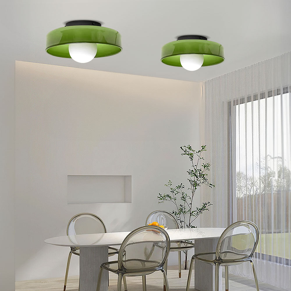 Skohic | Lustre moderne en verre ambre – G9 LED – 25/35cm – Éclairez avec style