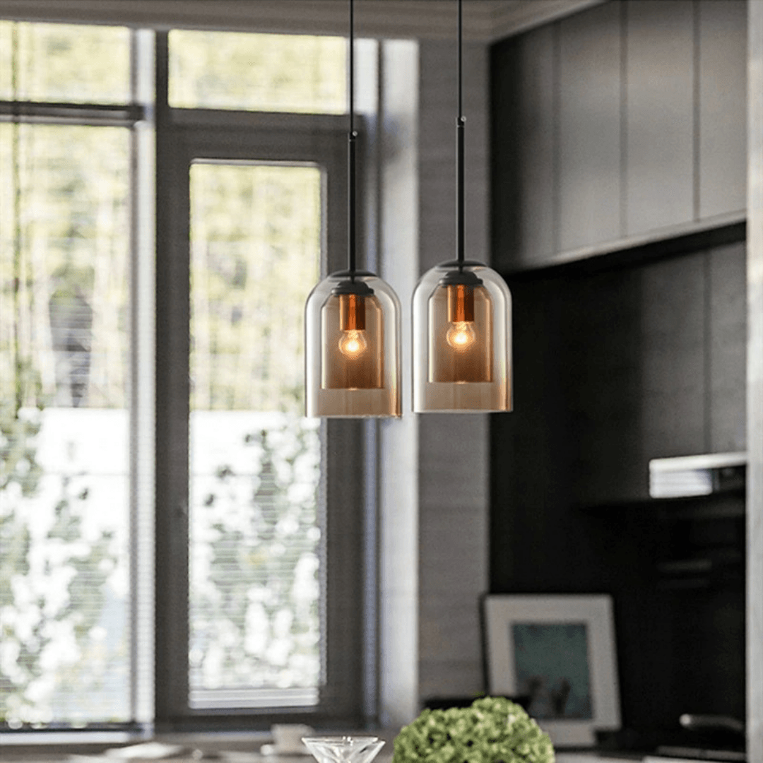 Hemkog | Suspension en verre - design minimaliste - chaîne ajustable