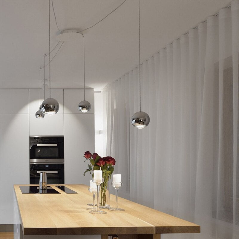 Blåent | Suspension LED Art Déco – argent et or – 90-260V