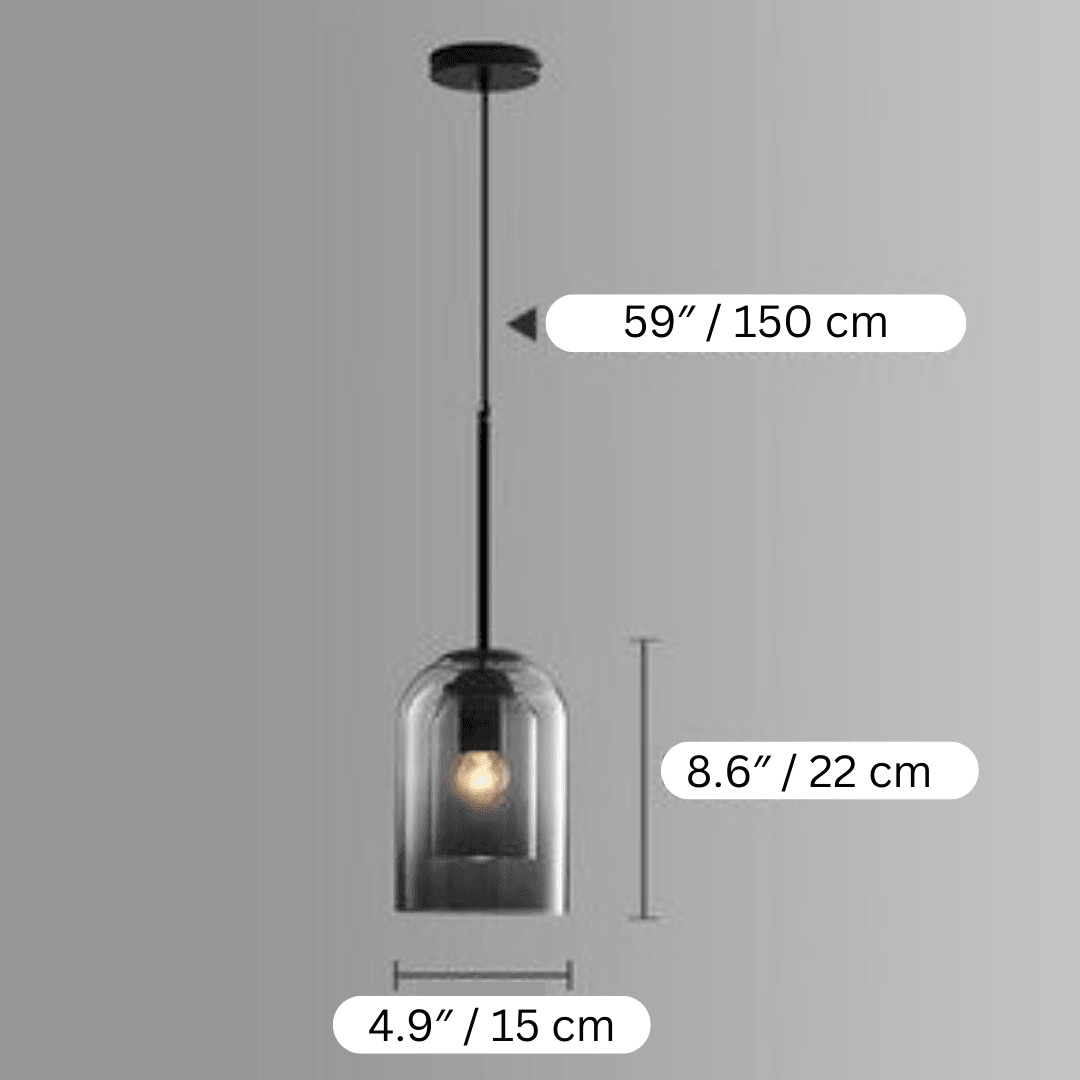 Hemkog | Suspension en verre - design minimaliste - chaîne ajustable