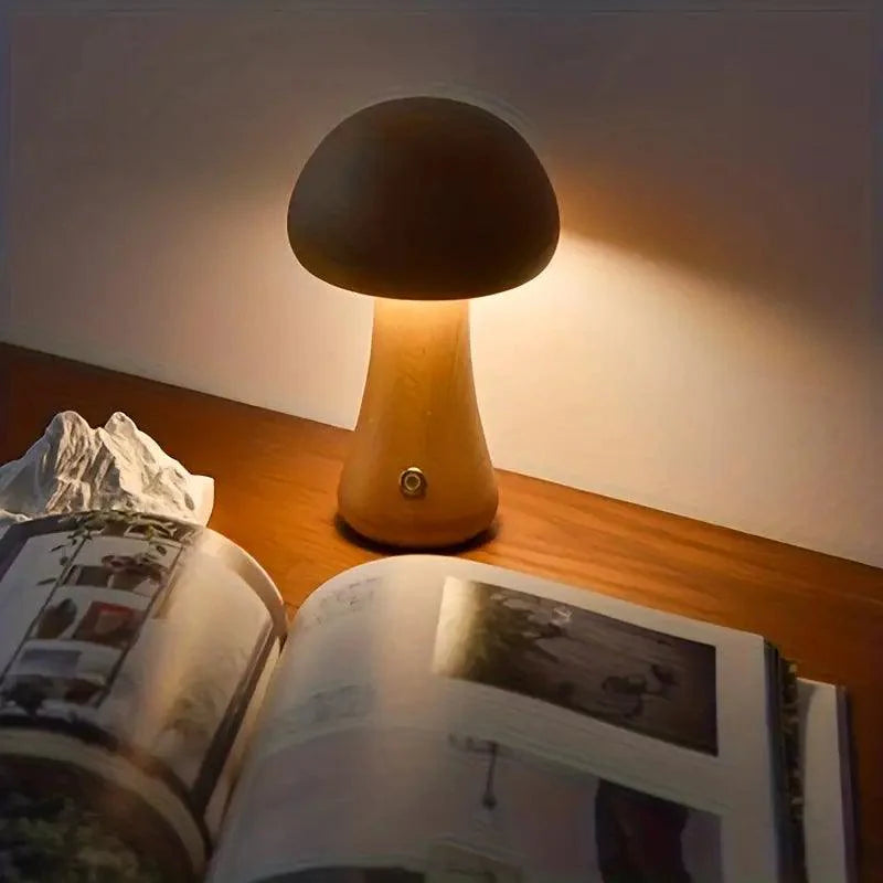 Berjus | Lampe de table sans fil – bois & mousse – dimmable