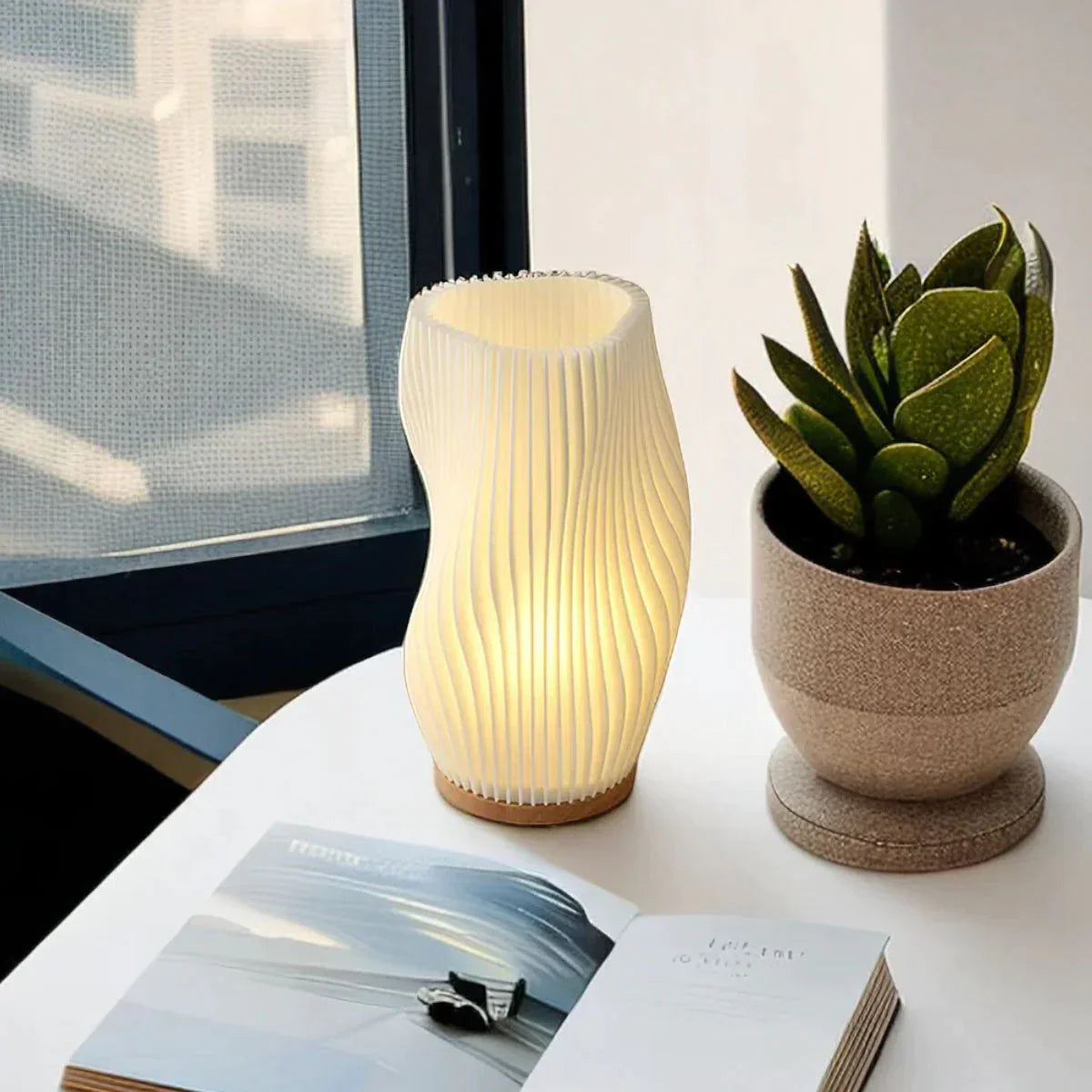 Soleil Vind | Lampe à vagues – design scandinave – ambiance apaisante