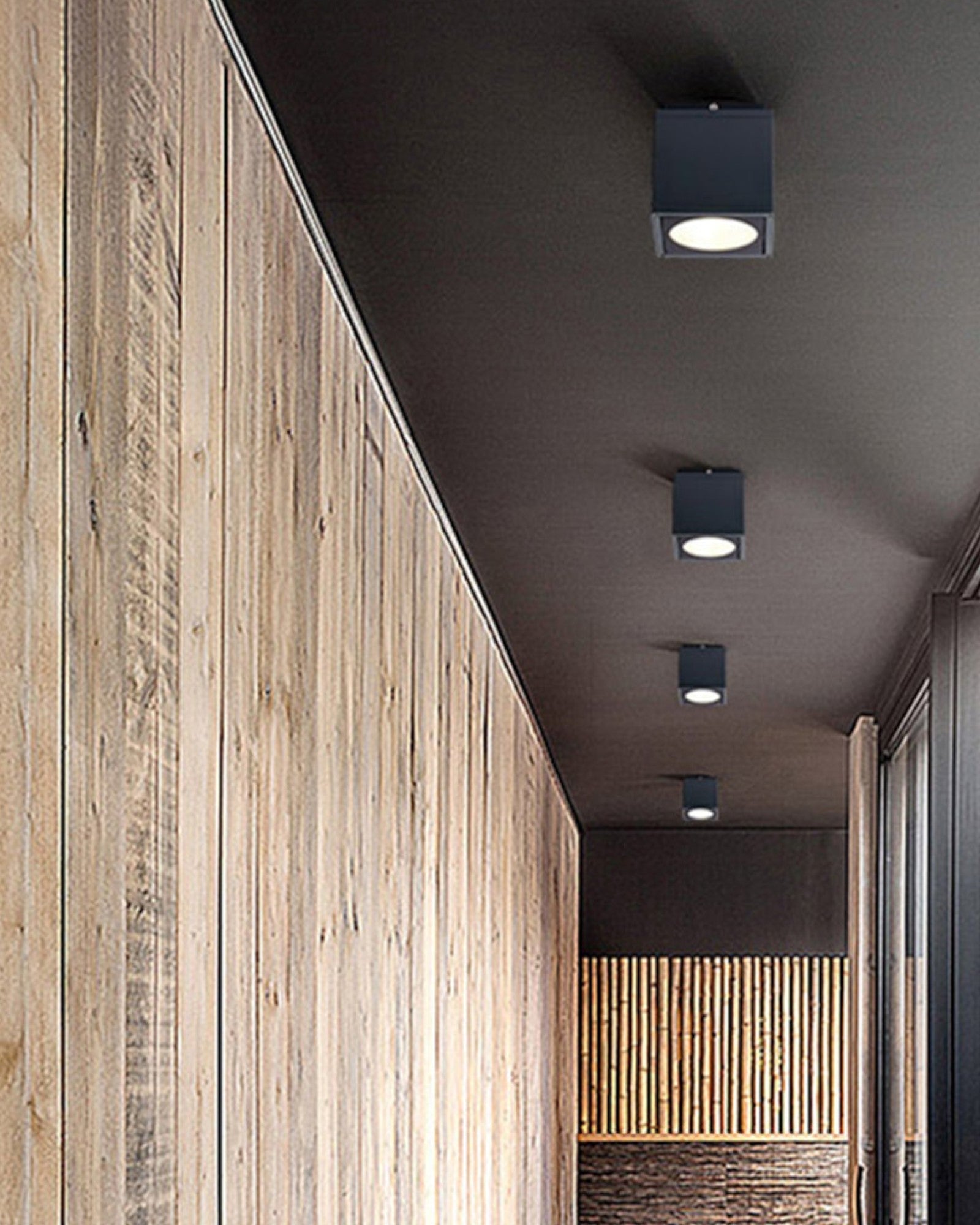 Calkog | Design moderne - Métal noir - Intérieur/Extérieur - Pour salon et chambre - IP65---Nordik Lumi | Plafonnier élégant - Design scandinave - Résistant IP65