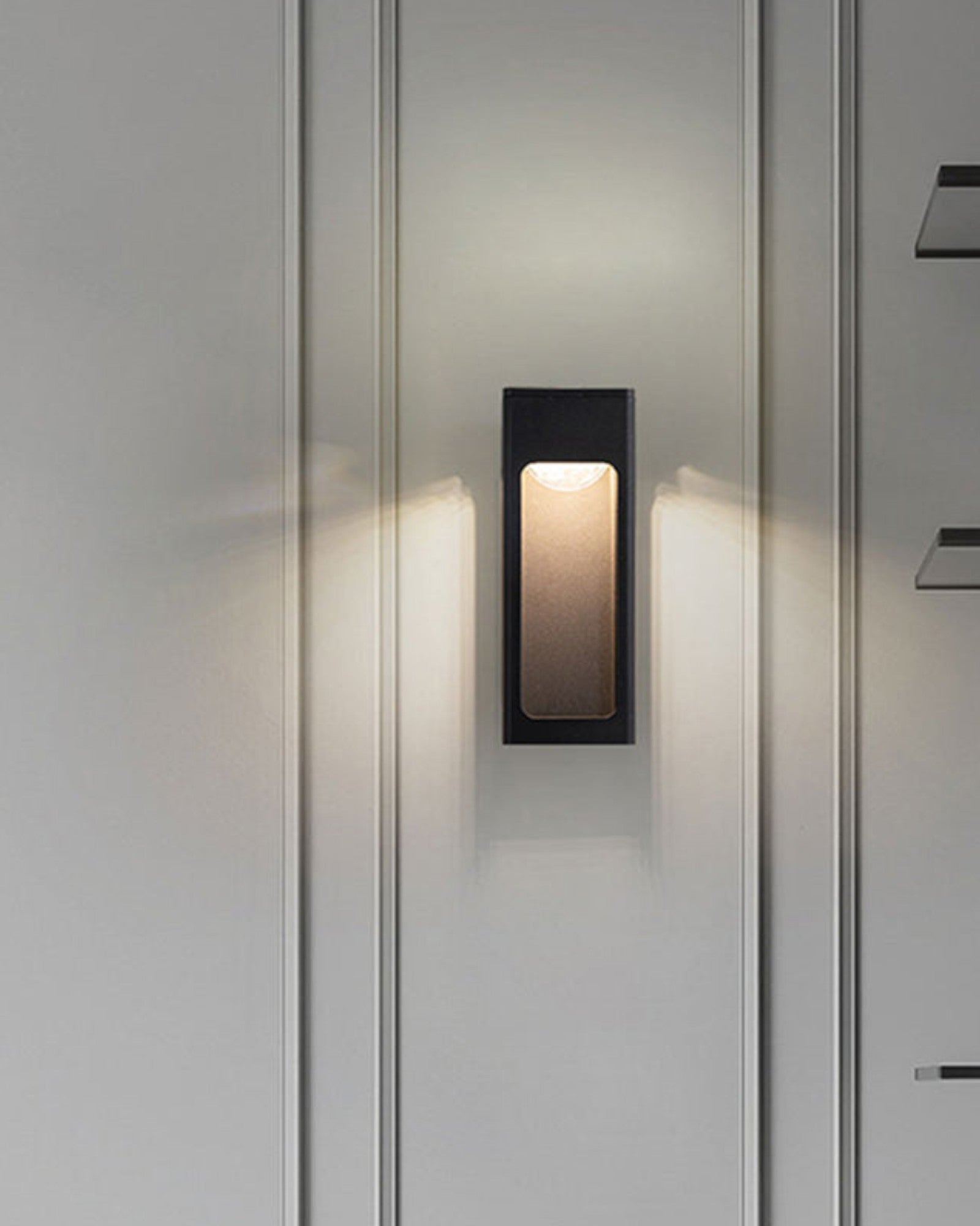 Matin Blå | Applique murale LED – style vintage – métal noir – pour jardin et couloir
