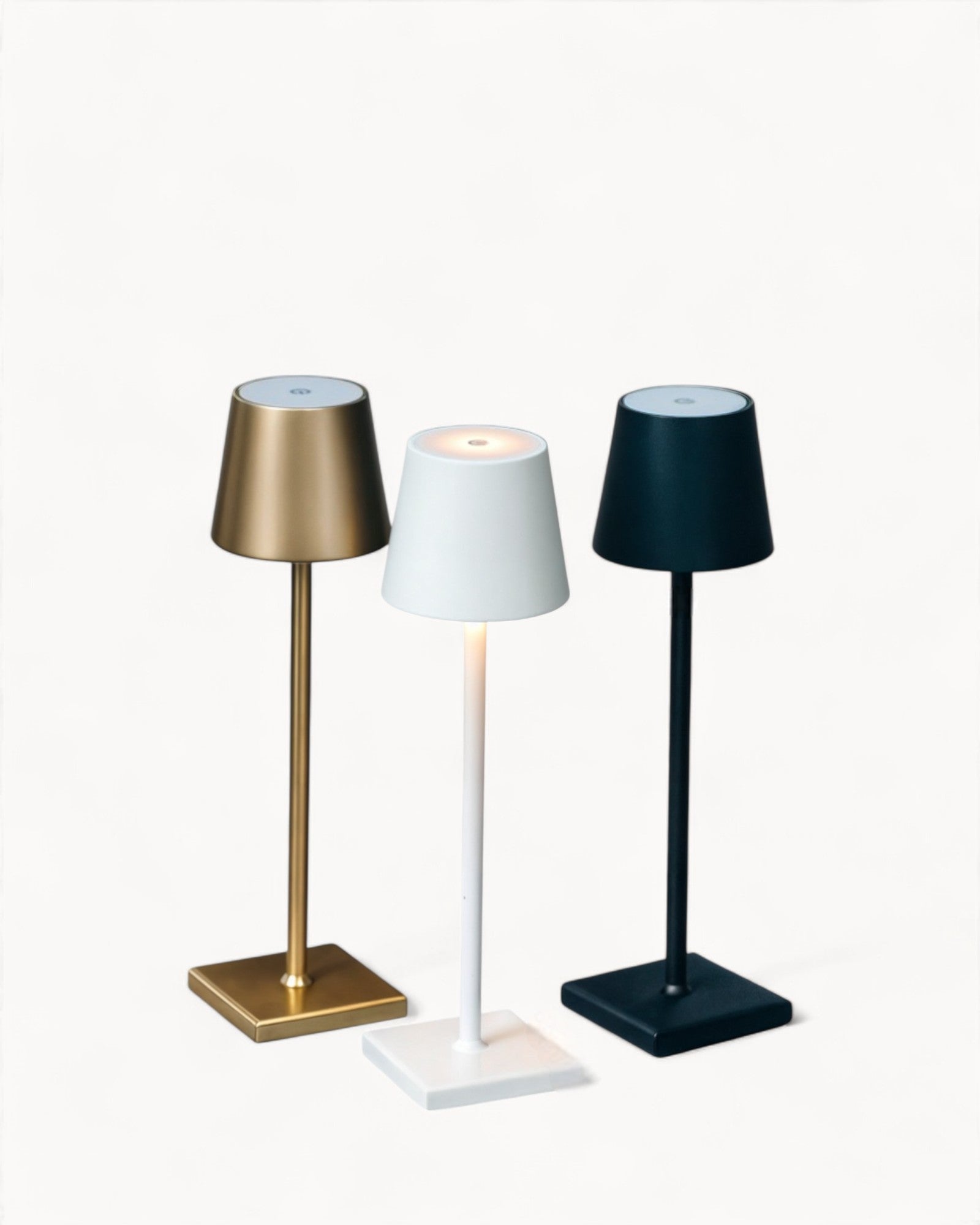 Soleil Storm | Lampe de table LED – Toucher 3 couleurs – Design moderne – Recharge USB