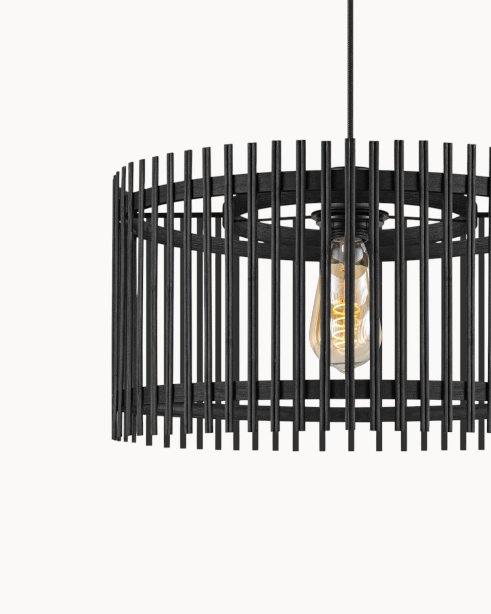 Norisk | Suspension en bambou - Élégance intemporelle - Ø40 x 126 cm---Lumière Nordique | Lampe suspendue en bambou - Design scandinave - Éclairez avec style