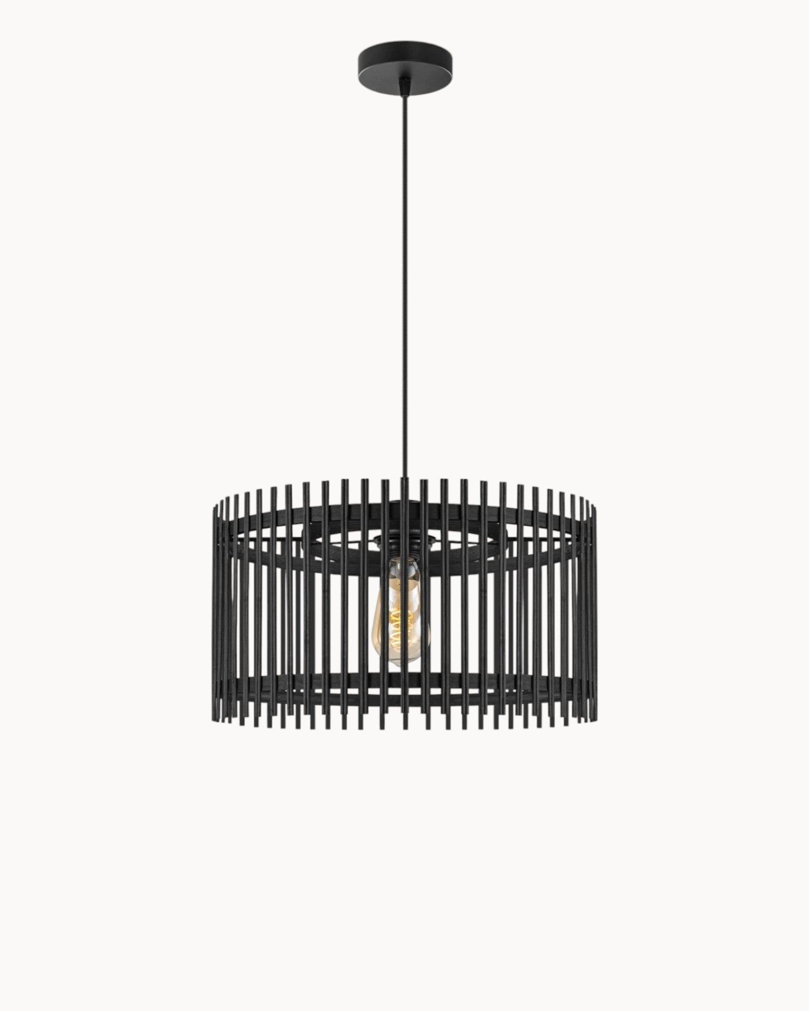 Norisk | Suspension en bambou - Élégance intemporelle - Ø40 x 126 cm---Lumière Nordique | Lampe suspendue en bambou - Design scandinave - Éclairez avec style