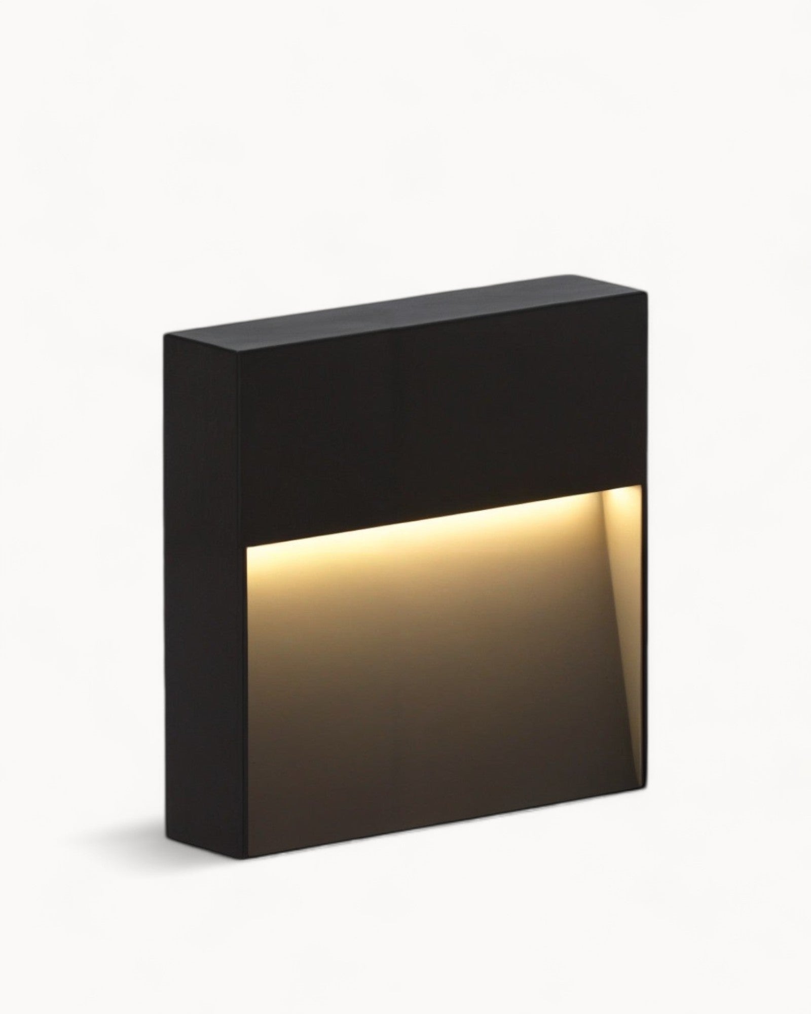 Calro | Applique LED extérieure – métal noir & acrylique – solaire, IP65, lumière blanc chaud