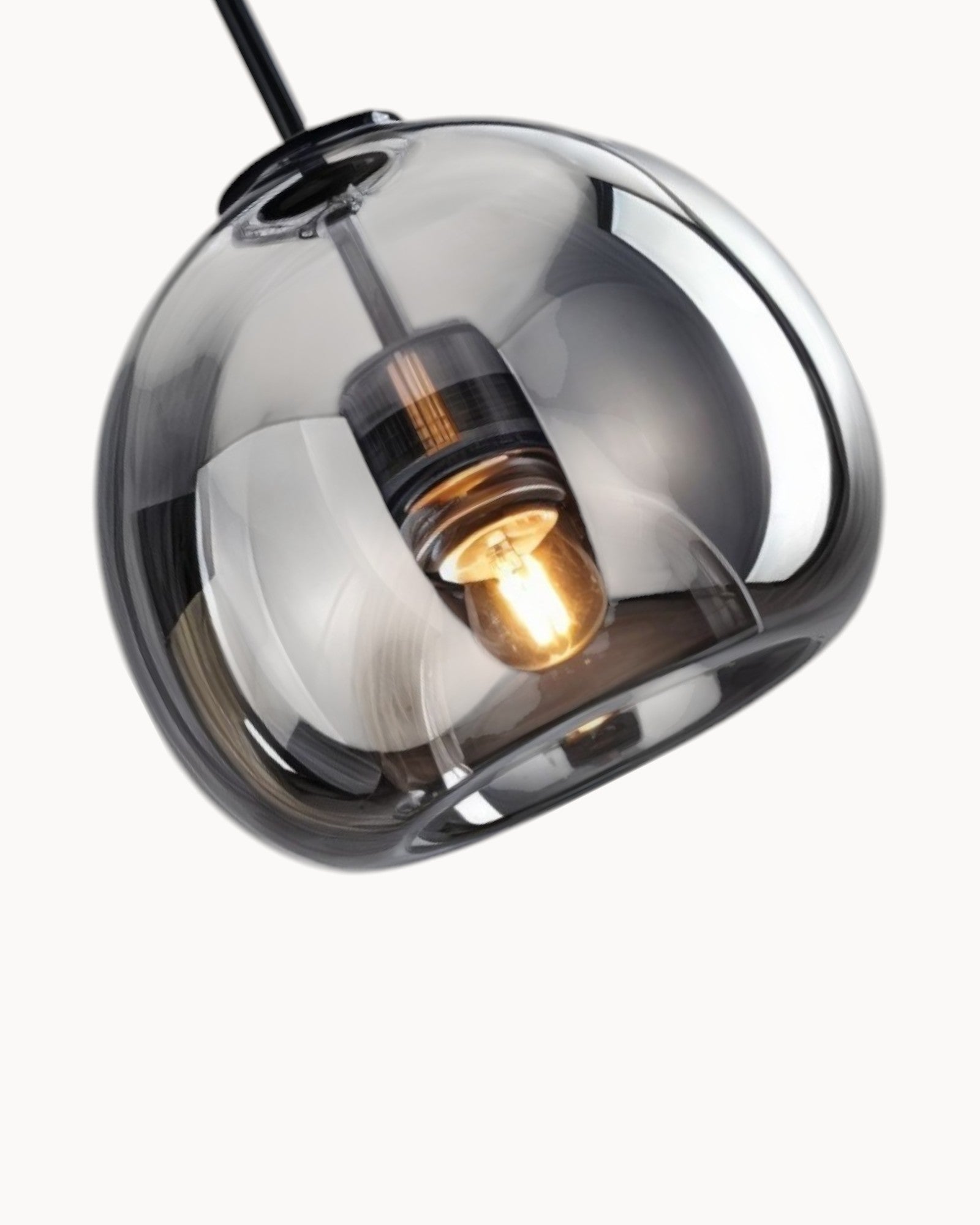 Clauce | Lampe de plafond moderne – verre fumé/cognac – éclairage LED – Ø 25 cm
