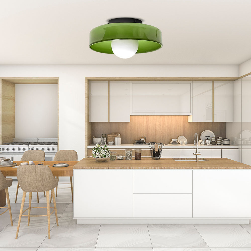 Skohic | Lustre moderne en verre ambre – G9 LED – 25/35cm – Éclairez avec style