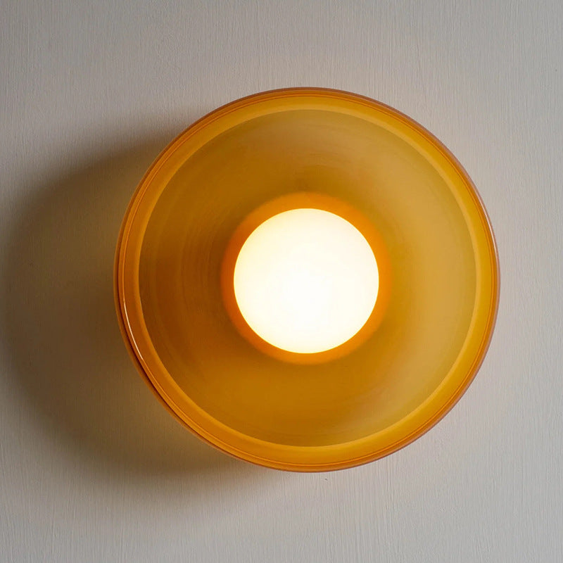 Skohic | Lustre moderne en verre ambre – G9 LED – 25/35cm – Éclairez avec style