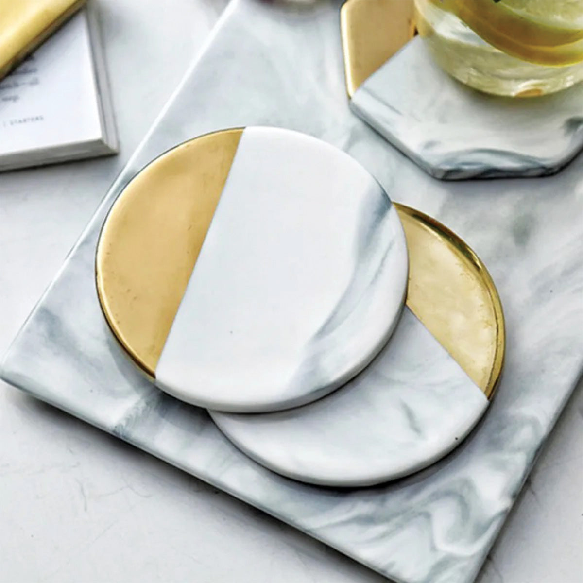 Bleust | Sous-verres en marbre – élégance intemporelle