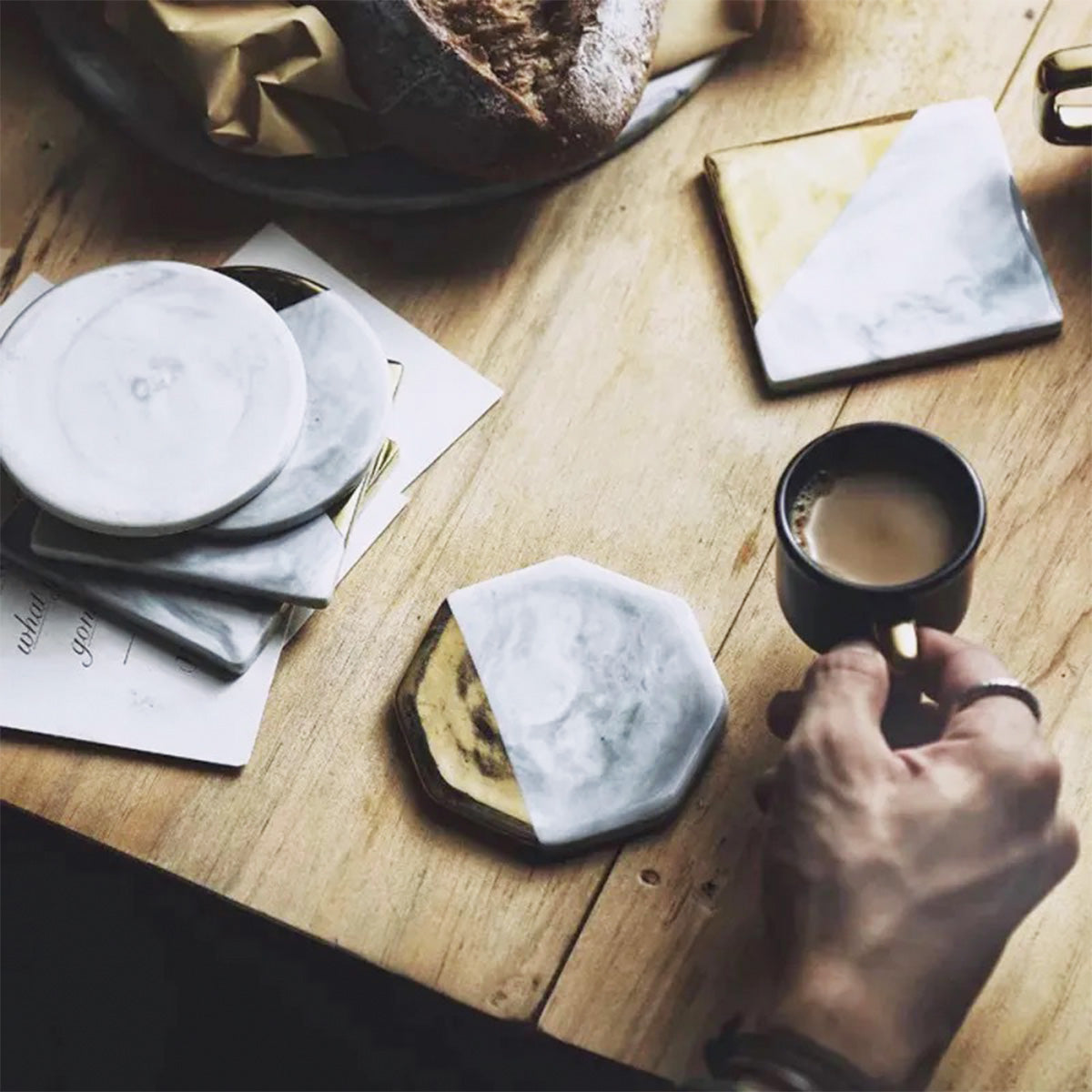 Bleust | Sous-verres en marbre – élégance intemporelle