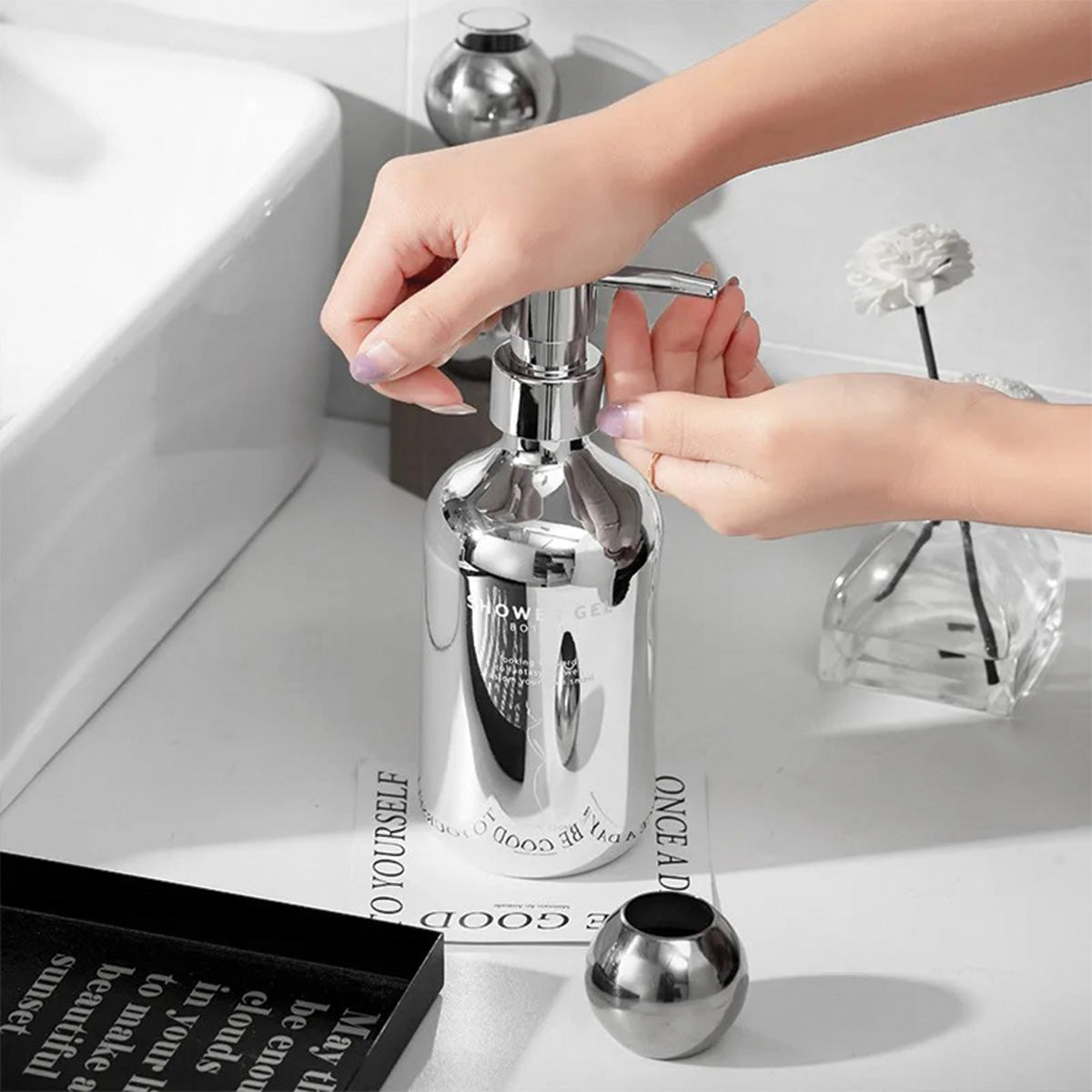 Berter | Pompe à savon en chrome – Élégance moderne