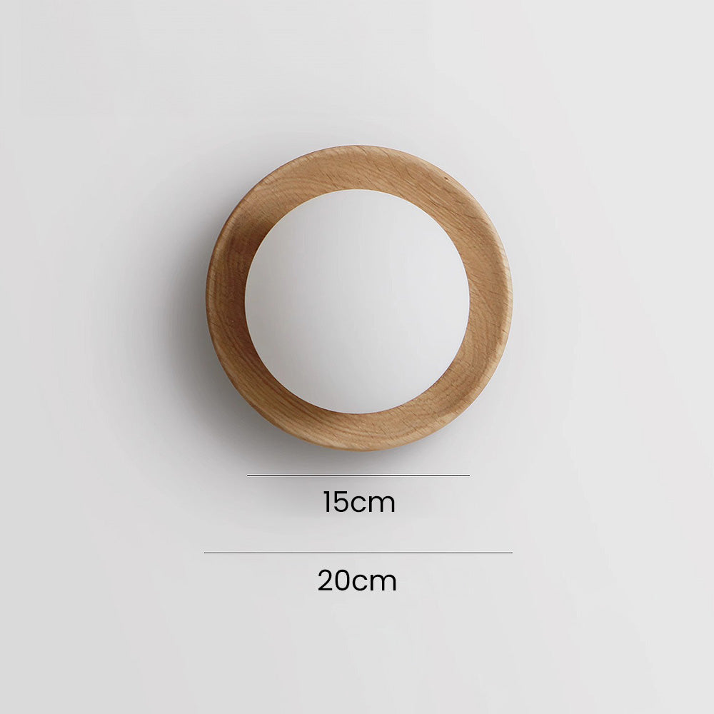 Frieau | Applique murale moderne en bois et verre – Éclairage élégant