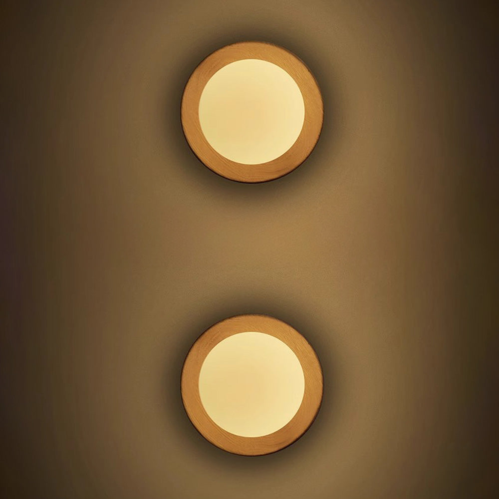 Frieau | Applique murale moderne en bois et verre – Éclairage élégant