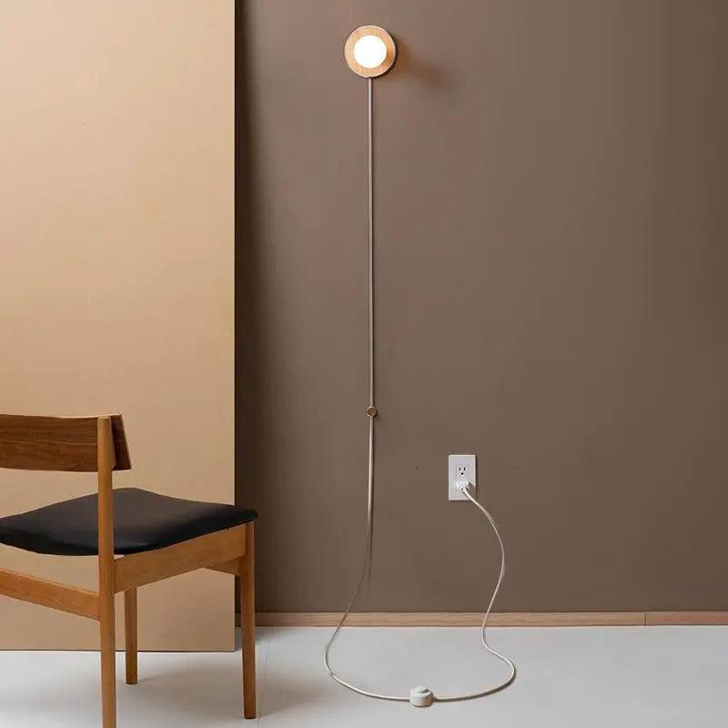 Lumnge | Applique murale en bois – dimmable – abat-jour en verre blanc