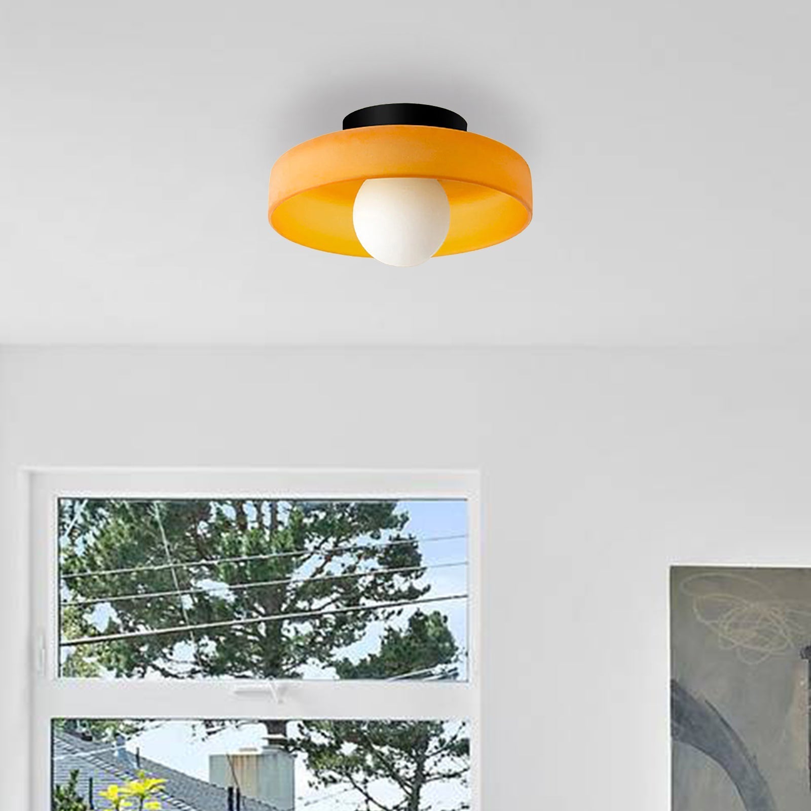 Skohic | Lustre moderne en verre ambre – G9 LED – 25/35cm – Éclairez avec style