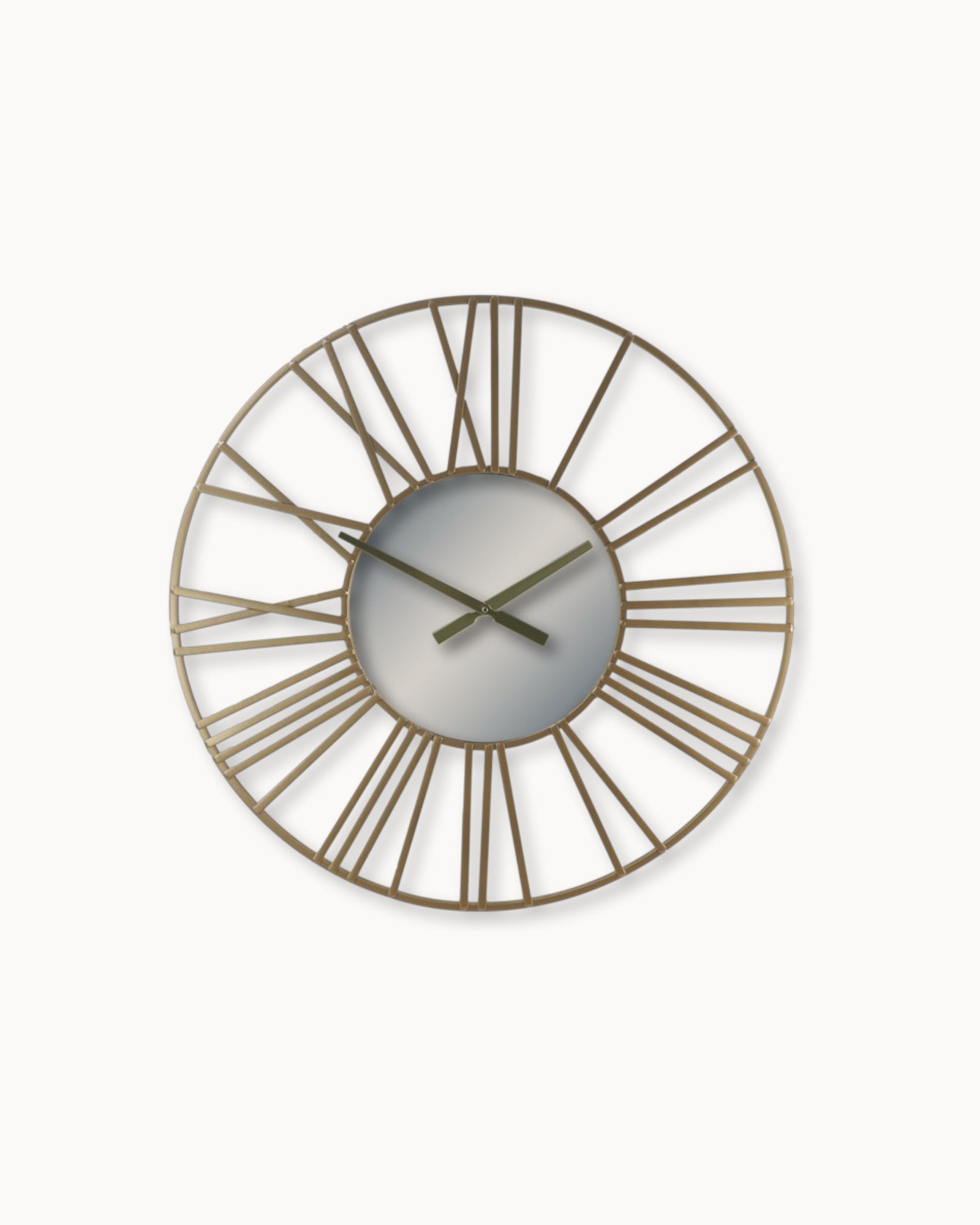 Douce Vinter | Horloge Murale Dorée – Élégance Romaine – Ø80 cm