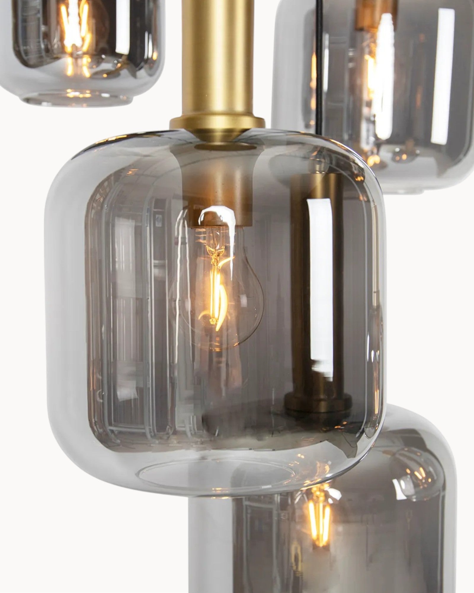 Chic Storm | Suspension en verre moderne – 5 flammes élégantes