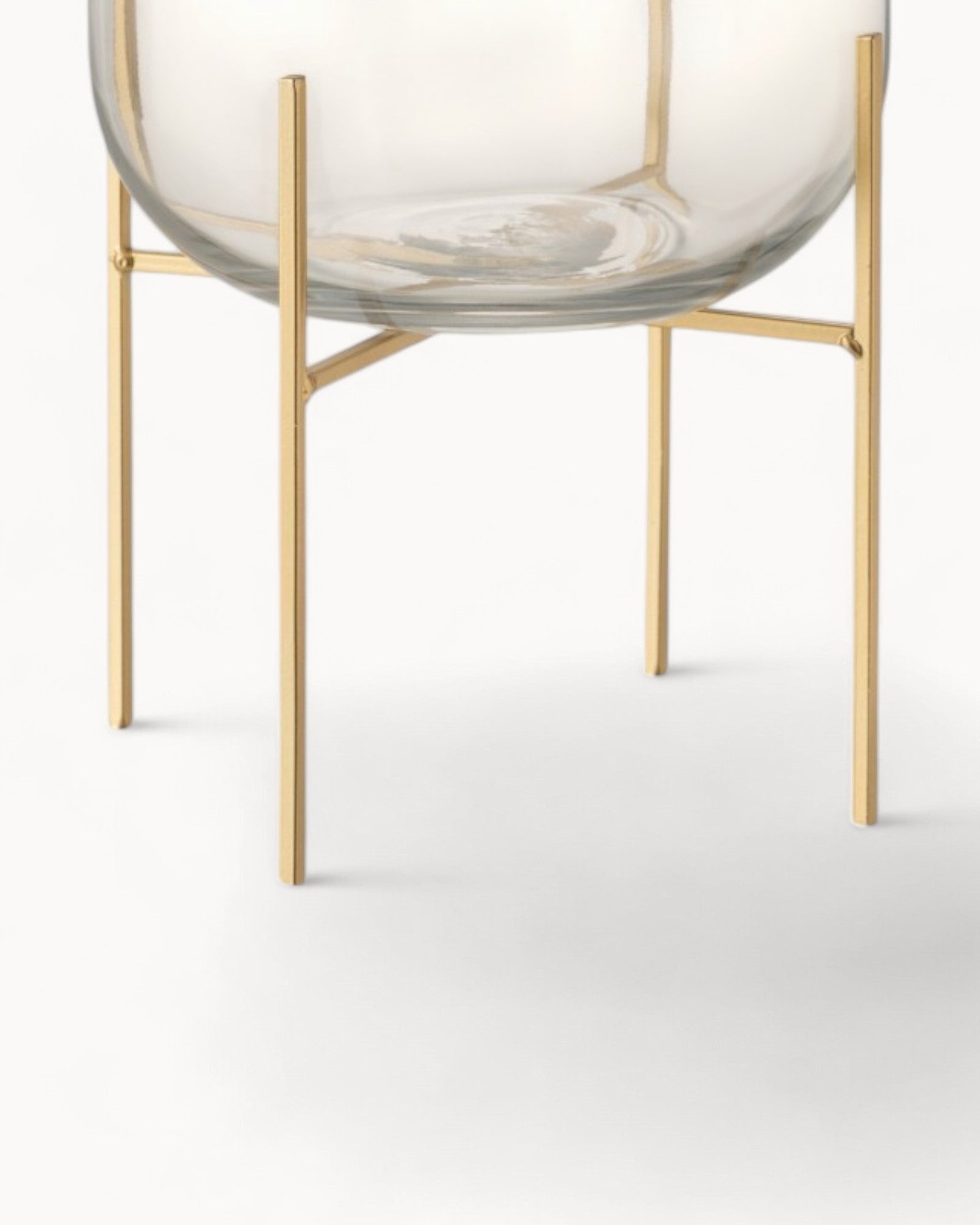 Soleil Skon | Vase en verre – Or/Transparent – Élégance suprême