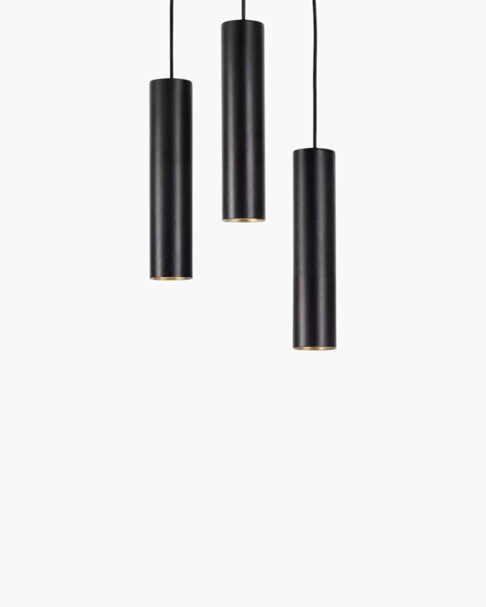 Tidhic | Suspension moderne en aluminium – hauteur réglable – finition noir mat