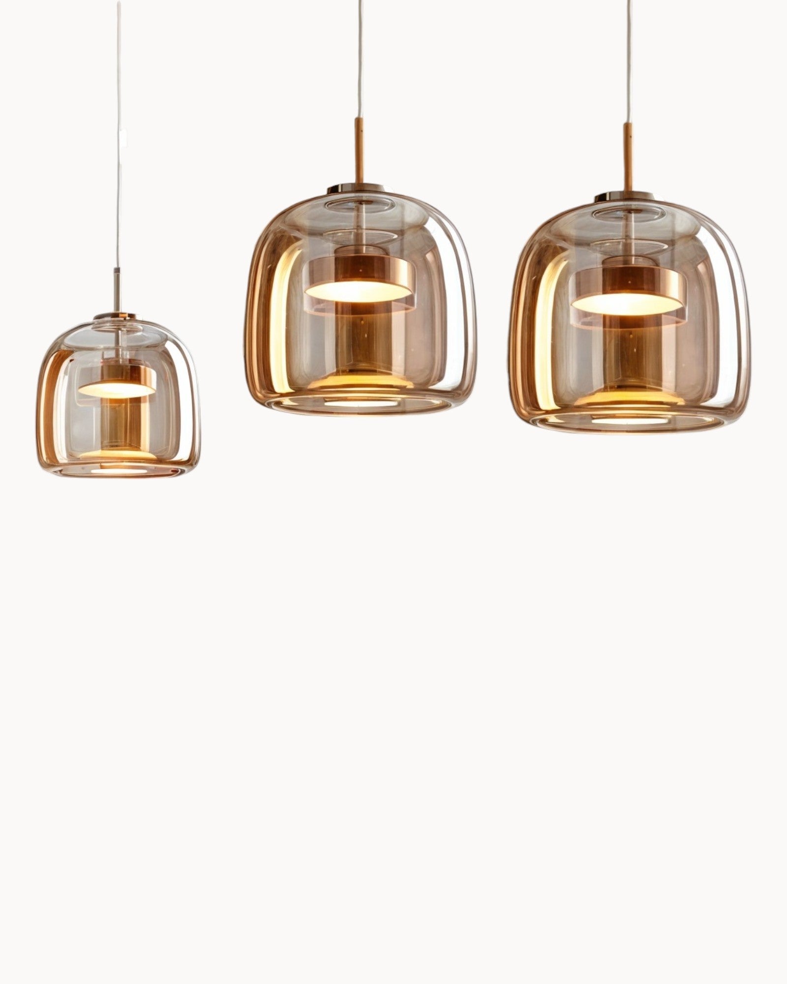 Lys Tidlos | Lustre LED moderne – Ambre, Cuivre, Fer forgé---Nordique Luxe | Lustre LED – Éclat chaleureux – Design scandinave