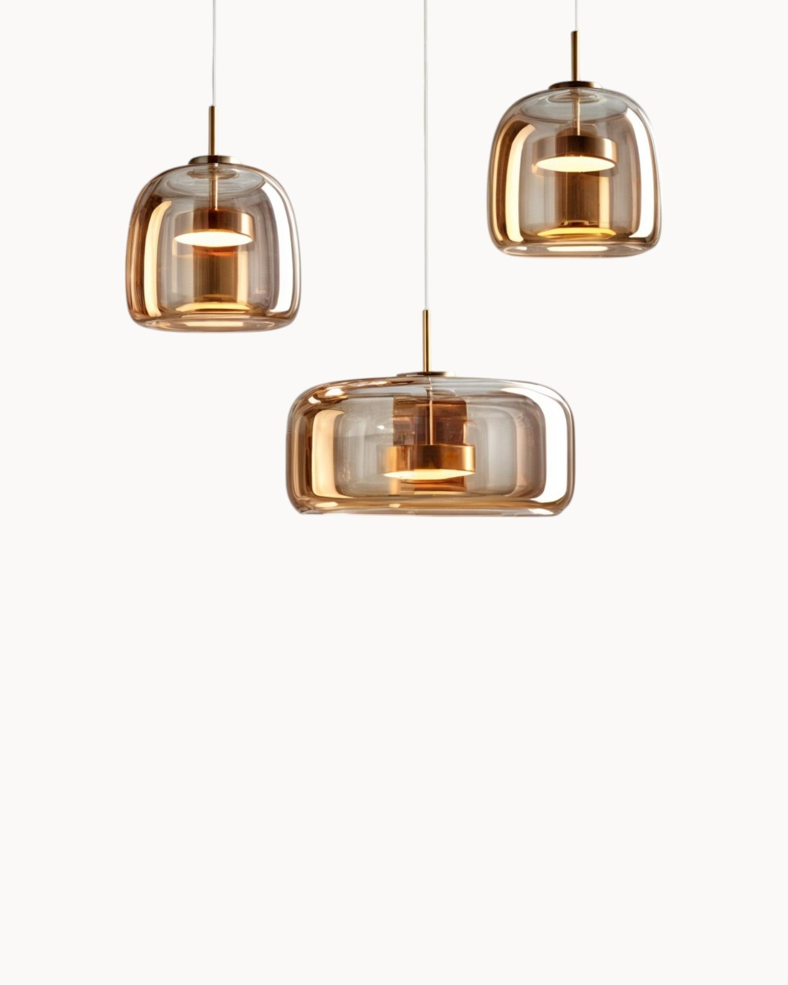 Lys Tidlos | Lustre LED moderne – Ambre, Cuivre, Fer forgé---Nordique Luxe | Lustre LED – Éclat chaleureux – Design scandinave