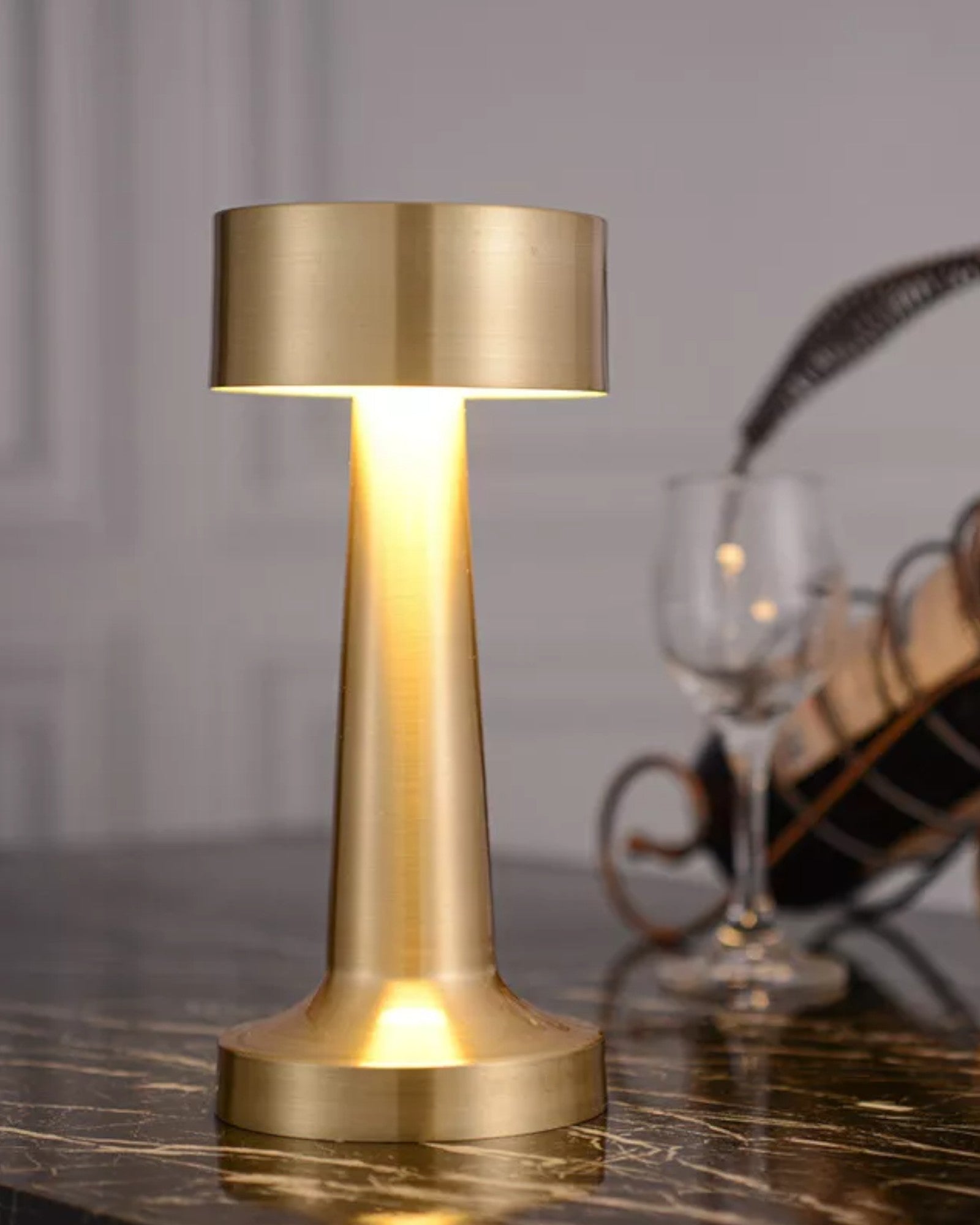 Lyslat | Lampe de table LED – Dimmable – Rechargeable – Design moderne – Acier inoxydable