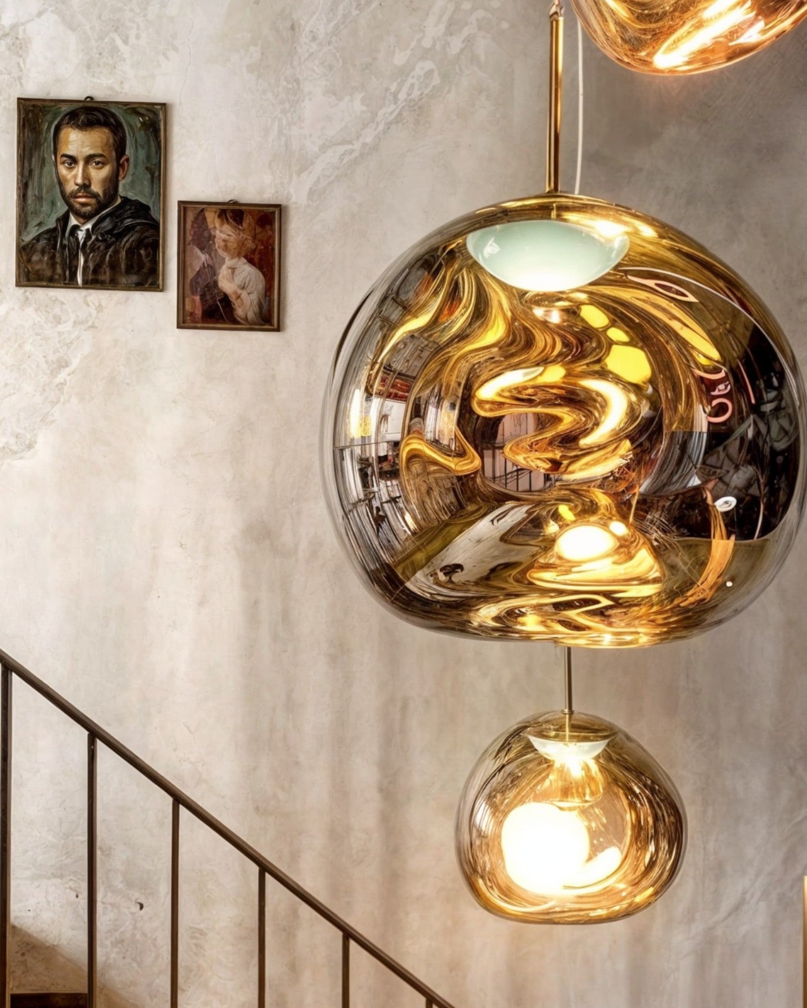 Lys Blå | Suspension LED – Design moderne en acrylique ambre