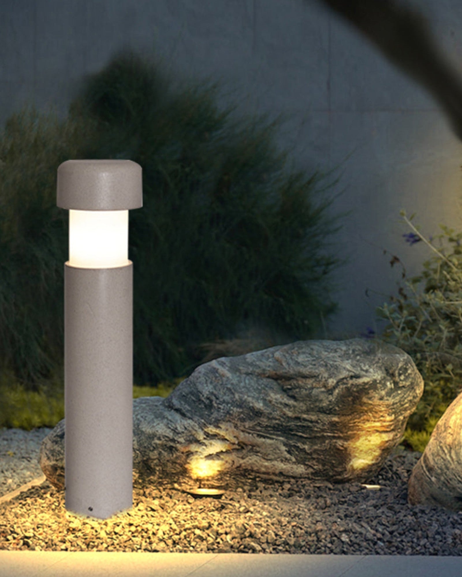 Skoord | Lampe d'extérieur en métal gris – lumière LED blanc chaud – résistante aux intempéries