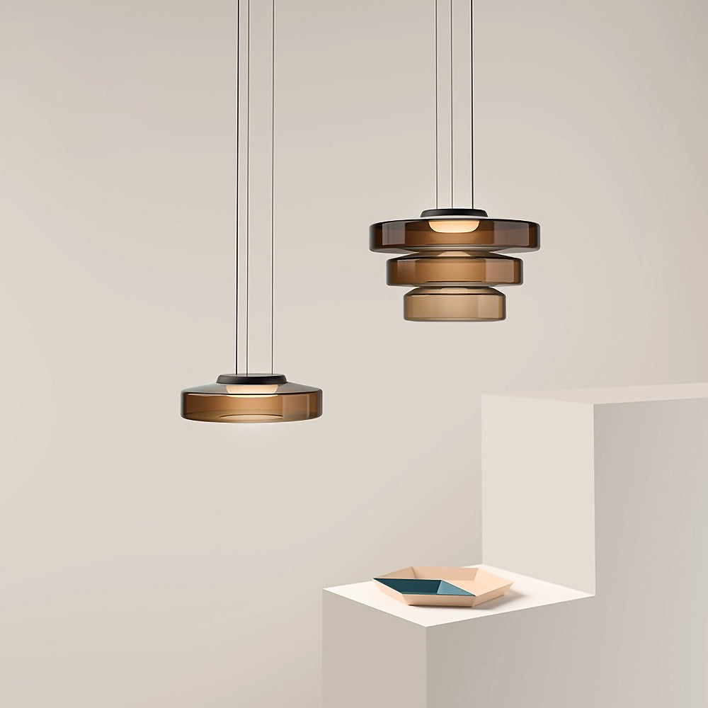 Linisk | Suspension en verre moderne - câble réglable - LED 12W