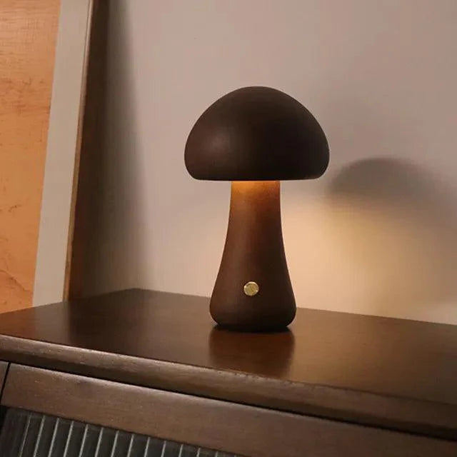 Berjus | Lampe de table sans fil – bois & mousse – dimmable