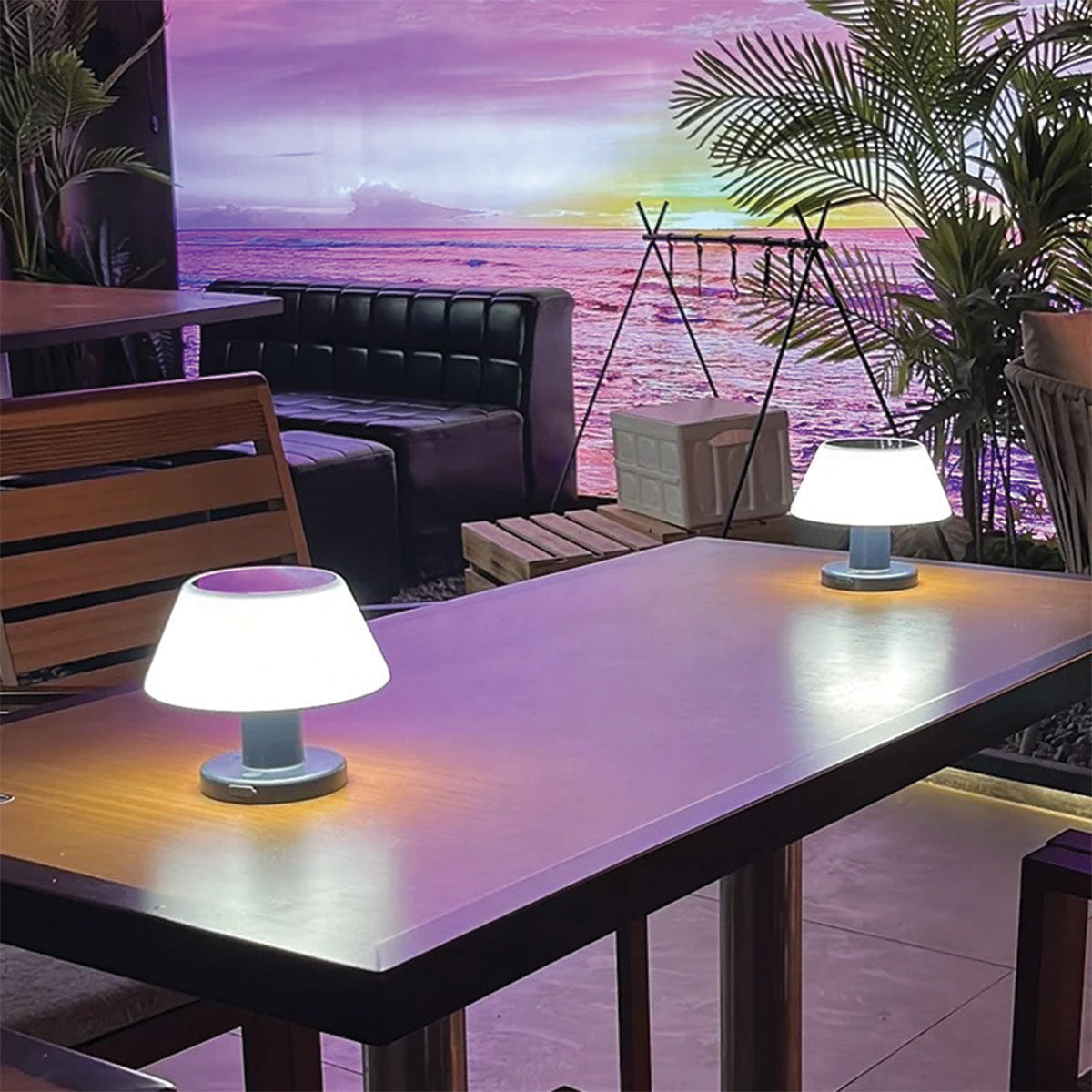 Nuit Blå | Lampe de table solaire – LED, étanche IP65, 4 niveaux de luminosité