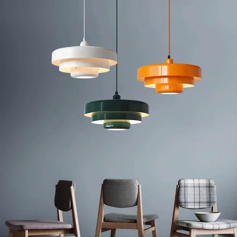 Linrme | Suspension moderne – acier carbone/aluminium – Ø35cm – E27