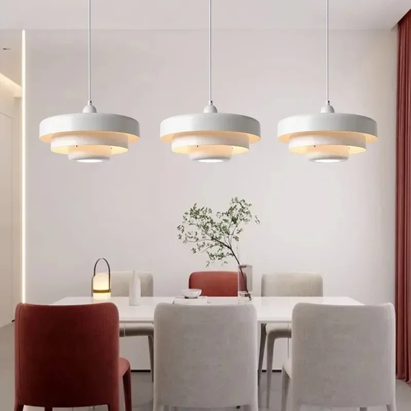 Linrme | Suspension moderne – acier carbone/aluminium – Ø35cm – E27