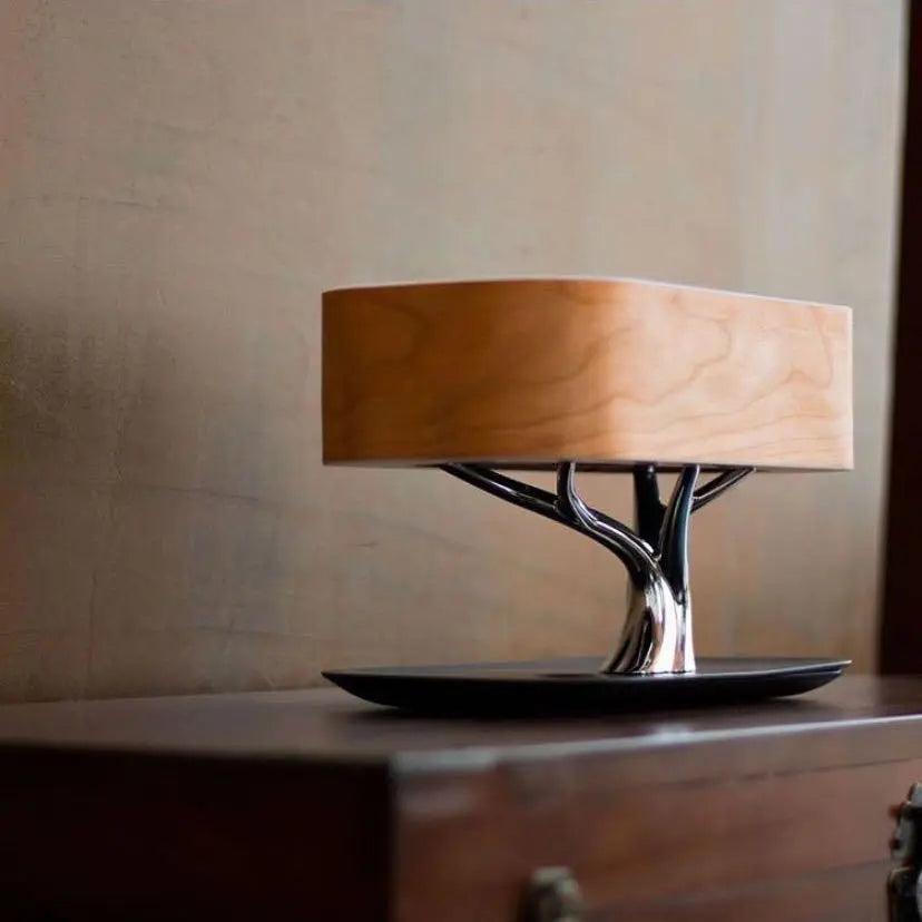 Brume Vinter | Lampe de table moderne – abat-jour en cerisier – luminosité réglable