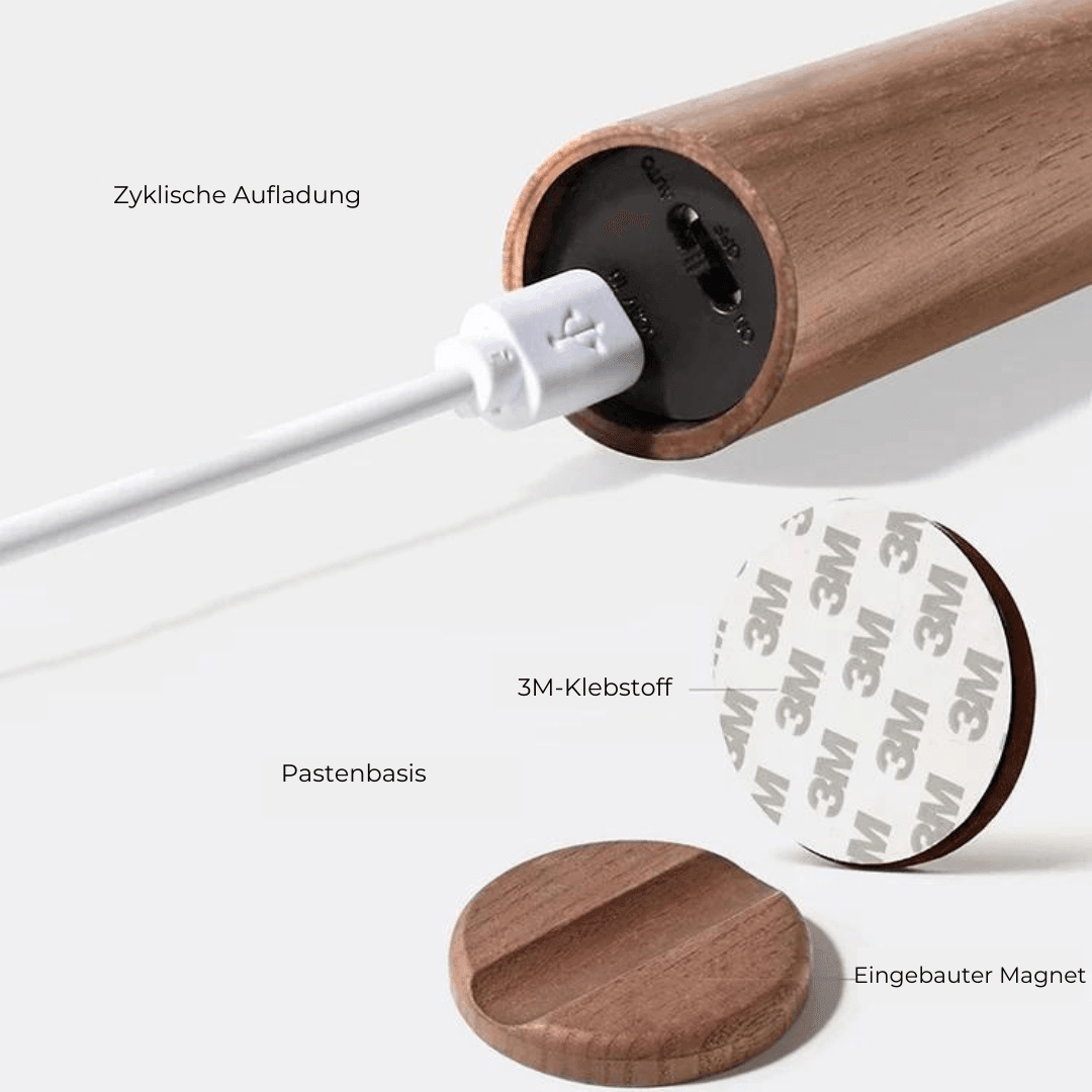 Berleu | Lampe LED moderne – Bois élégant – Rechargeable USB