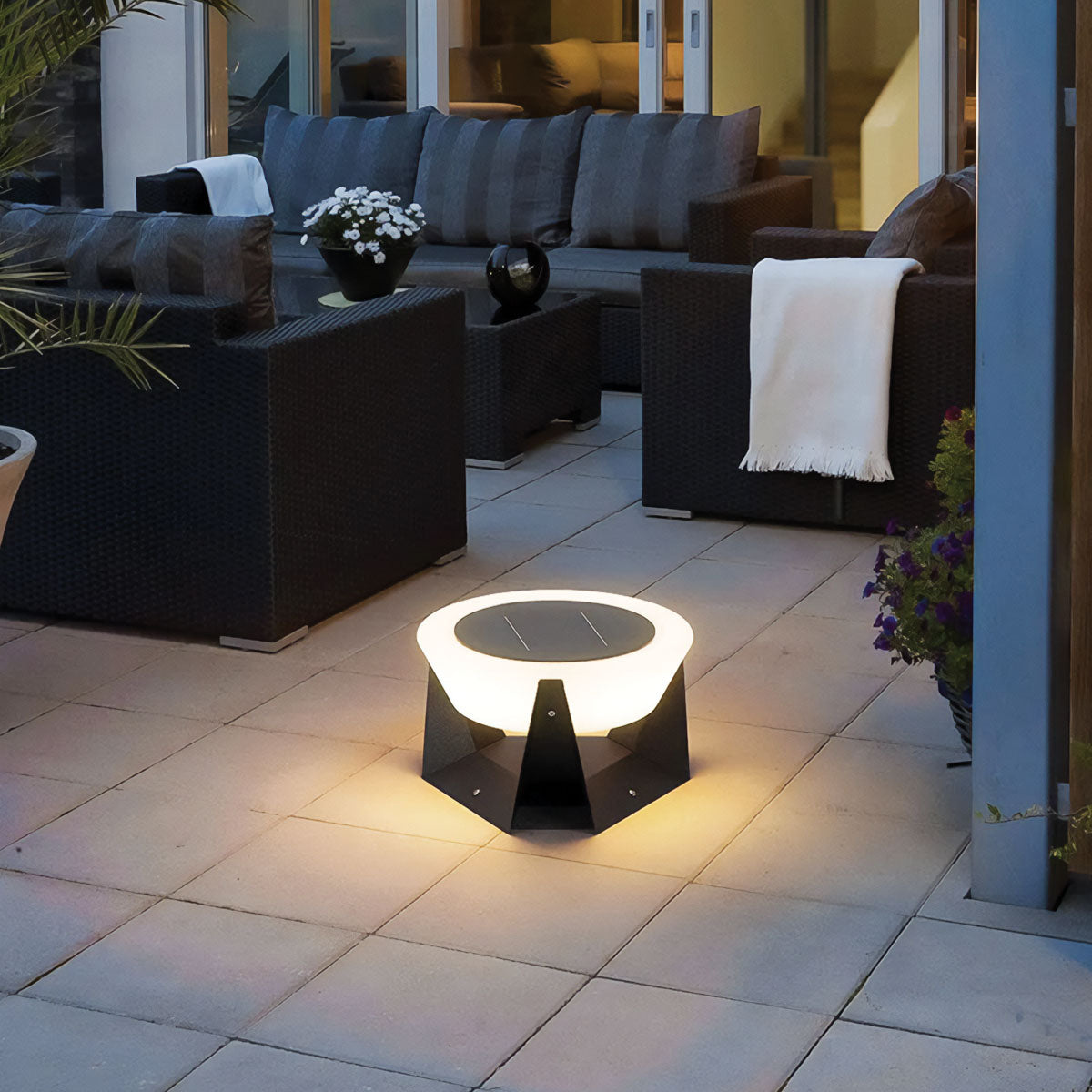 Fleord | Lampe sur pied solaire – LED incluse – acier inoxydable IP65 – réglable