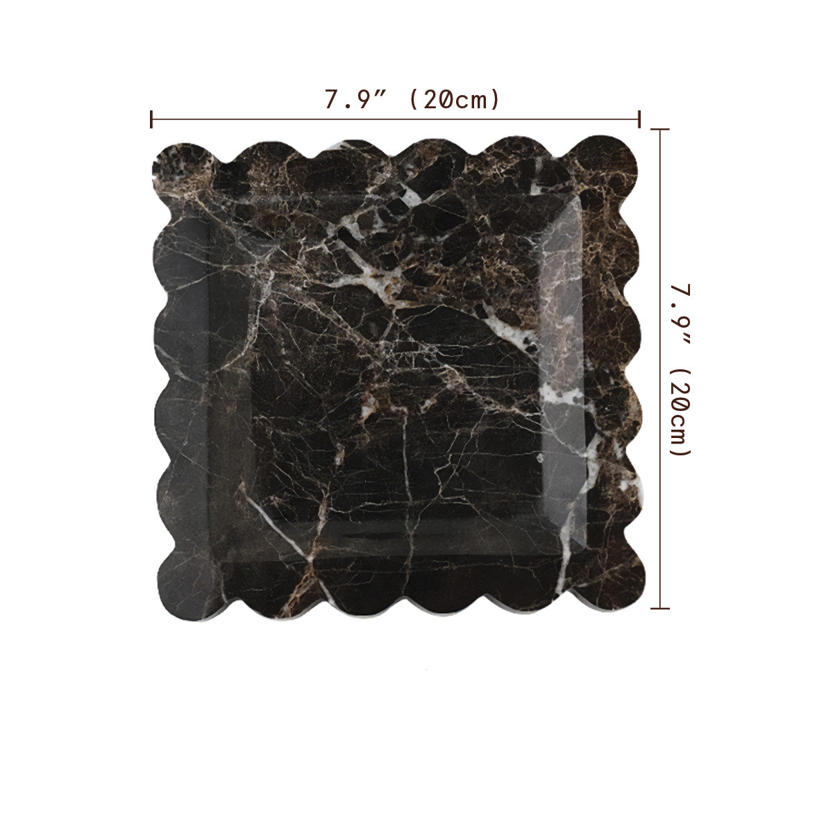 Calme Varme | Plateau en marbre – design ondulé – luxe intemporel
