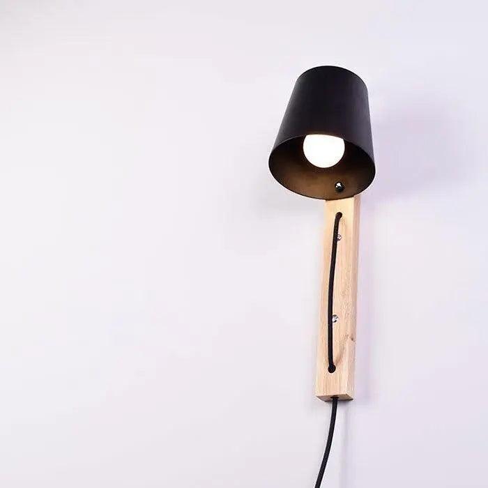 Douust | Applique murale en bois noir – Douille E27 – Élégance scandinave