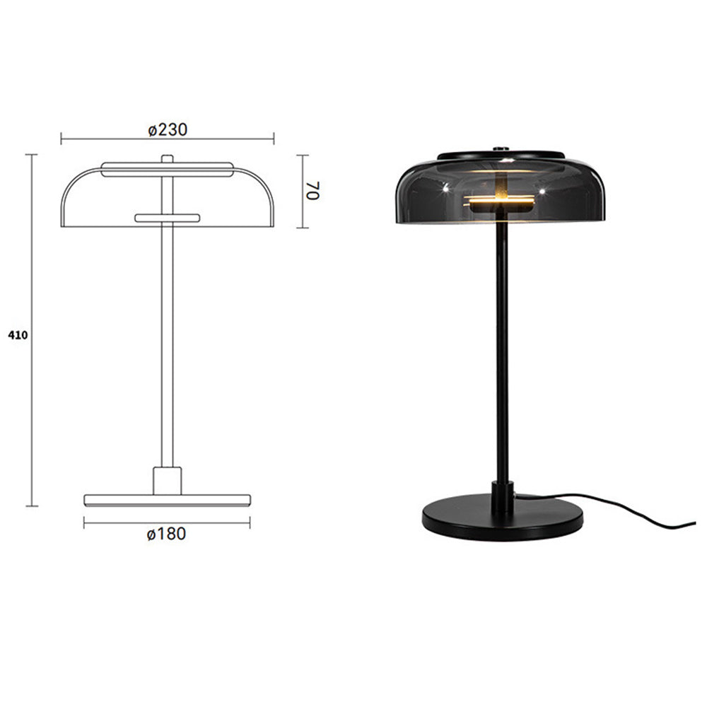 Bleu Hav | Lampe de table en verre – Élégance scandinave