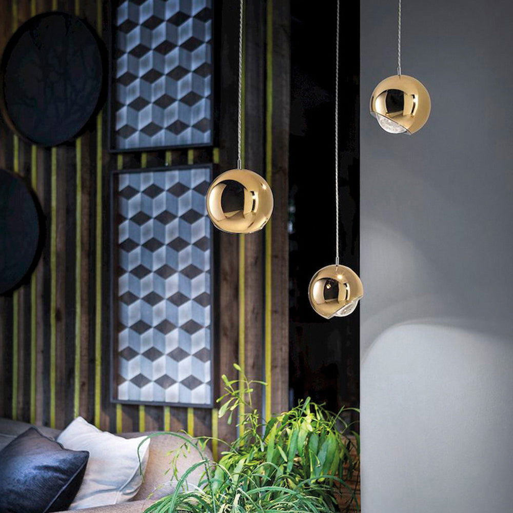 Blåent | Suspension LED Art Déco – argent et or – 90-260V