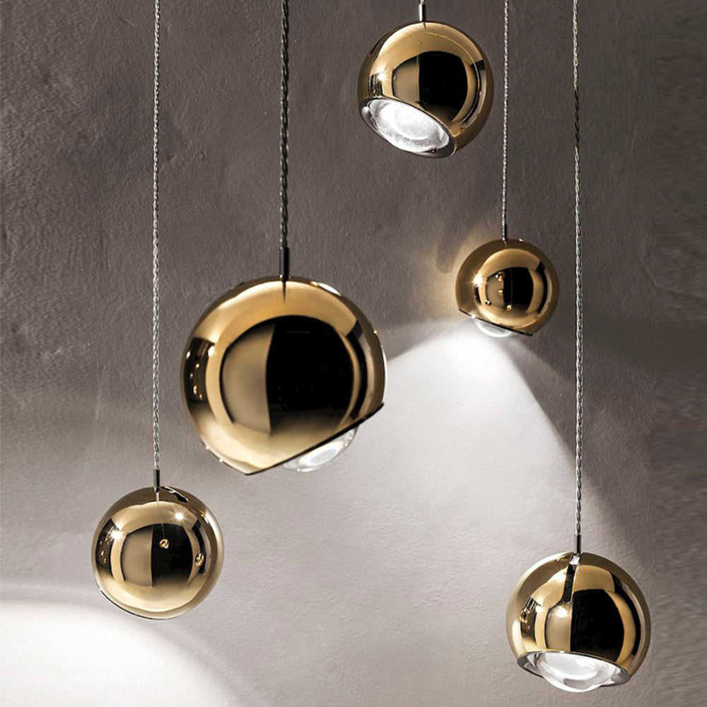 Blåent | Suspension LED Art Déco – argent et or – 90-260V