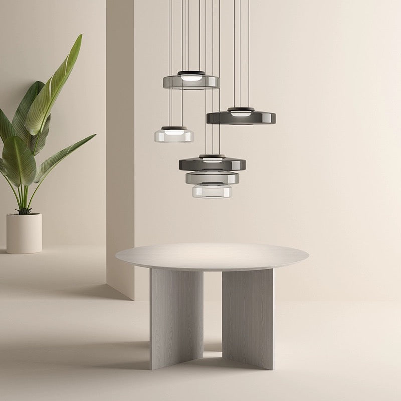 Linisk | Suspension en verre moderne - câble réglable - LED 12W