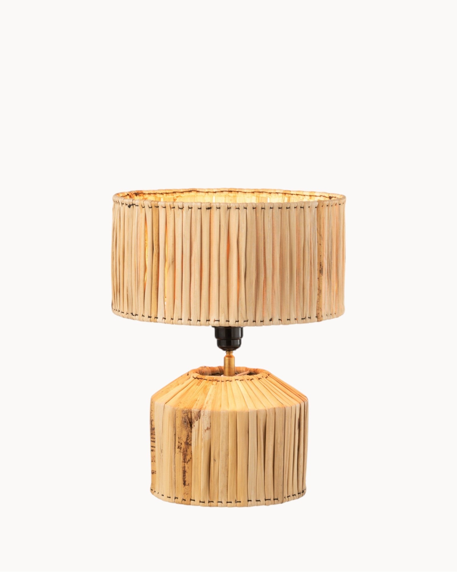 Claume | Lampe de table en bambou – design naturel – E27, 35 cm