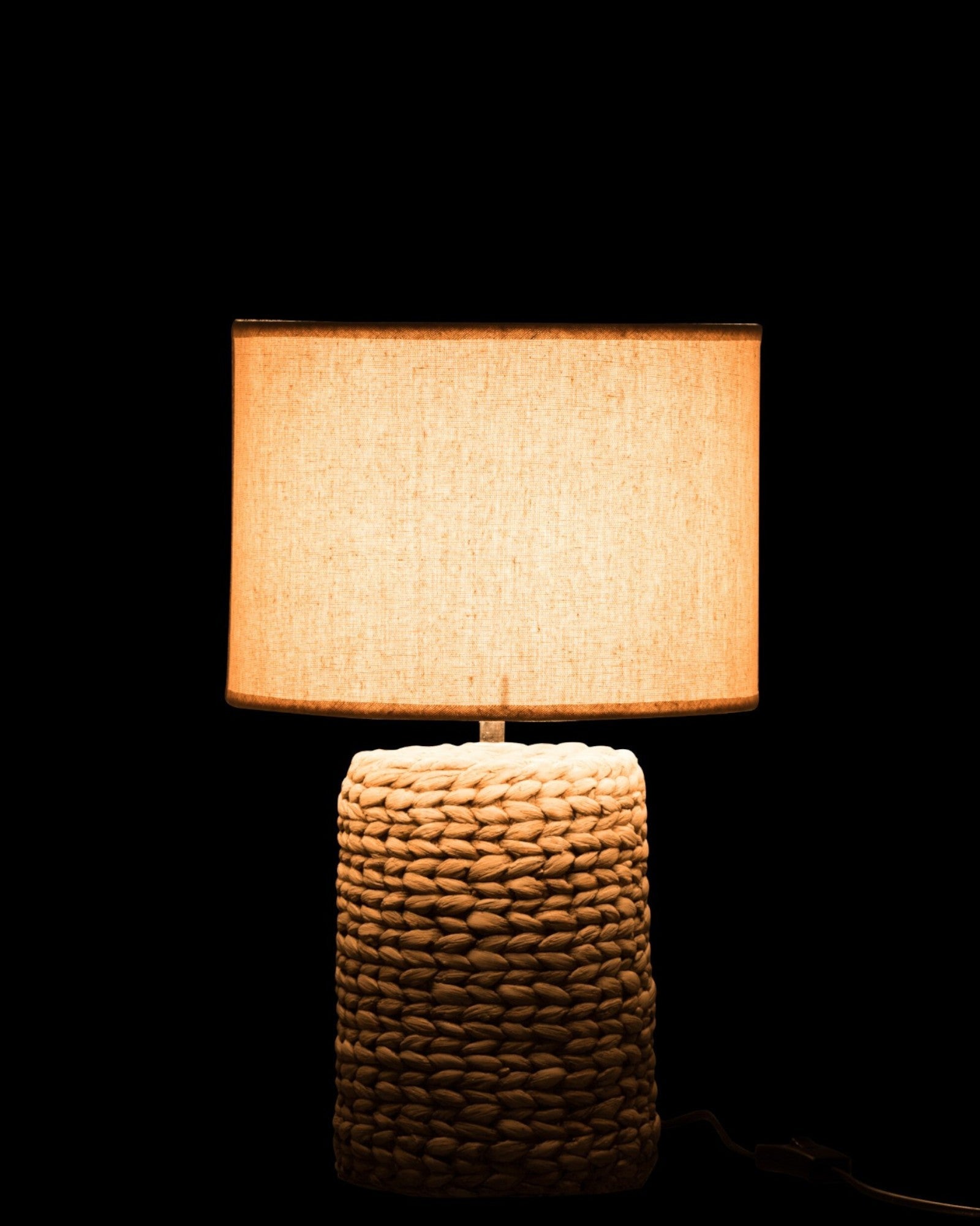 Fleur Skog | Lampe de table en béton – abat-jour en coton – design scandinave